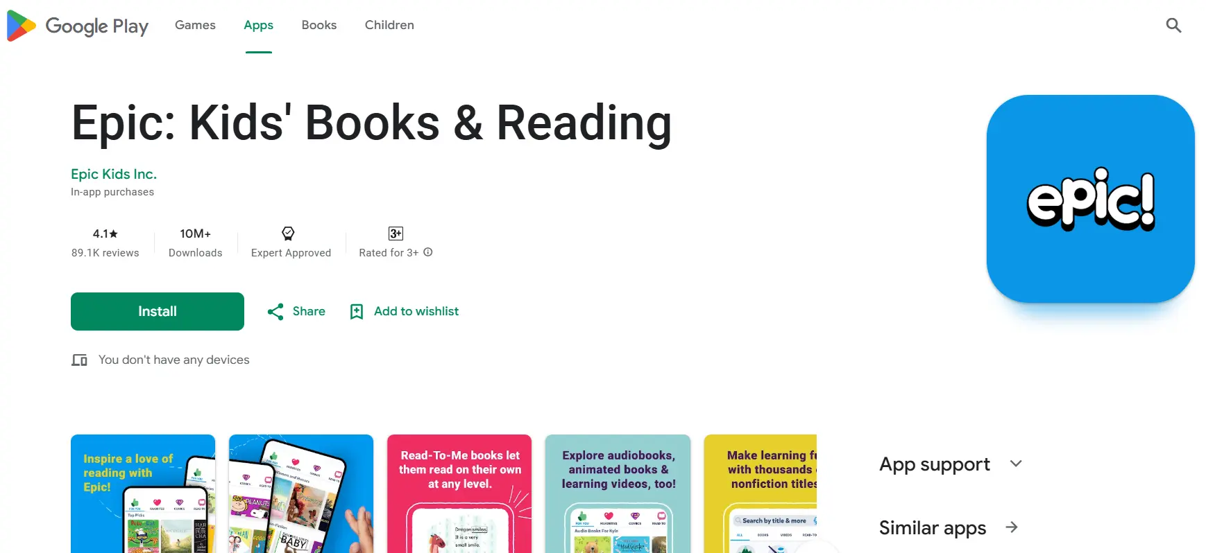 Epic educational App